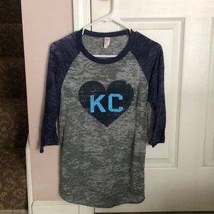 KC heart baseball tee